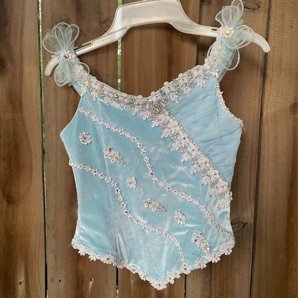 Girls' FEISTY-LERAYE Pageant Costume BODICE Blue Princess Fairy 26" chest